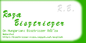 roza bisztriczer business card